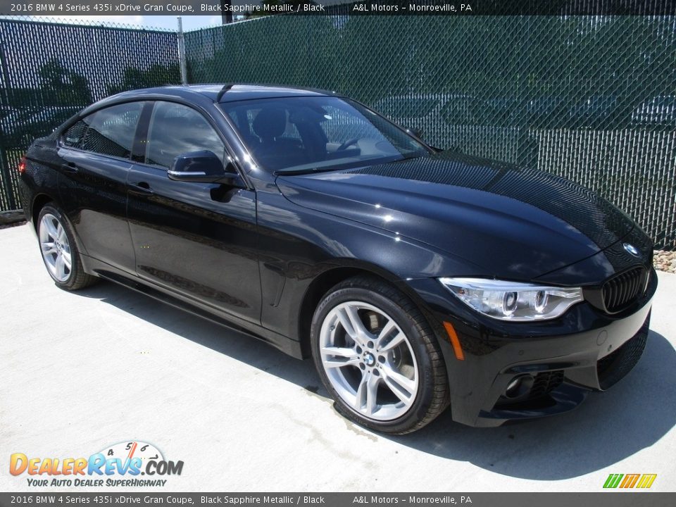 2016 BMW 4 Series 435i xDrive Gran Coupe Black Sapphire Metallic / Black Photo #1