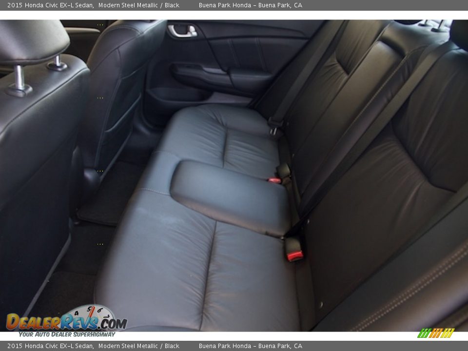 2015 Honda Civic EX-L Sedan Modern Steel Metallic / Black Photo #4