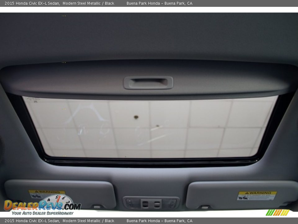 2015 Honda Civic EX-L Sedan Modern Steel Metallic / Black Photo #15