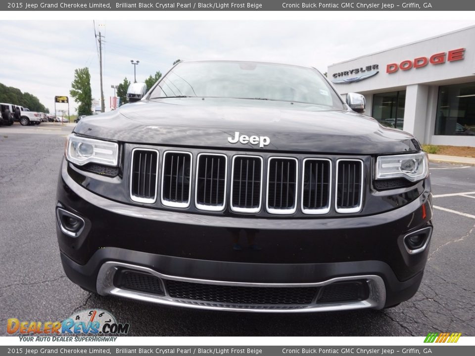 2015 Jeep Grand Cherokee Limited Brilliant Black Crystal Pearl / Black/Light Frost Beige Photo #2