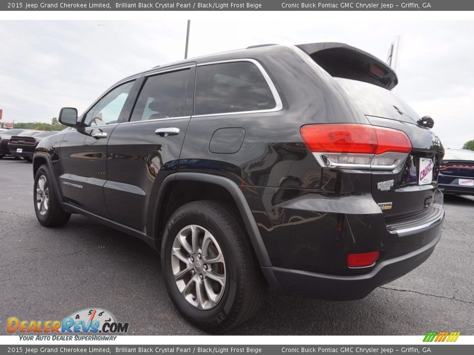 2015 Jeep Grand Cherokee Limited Brilliant Black Crystal Pearl / Black/Light Frost Beige Photo #5
