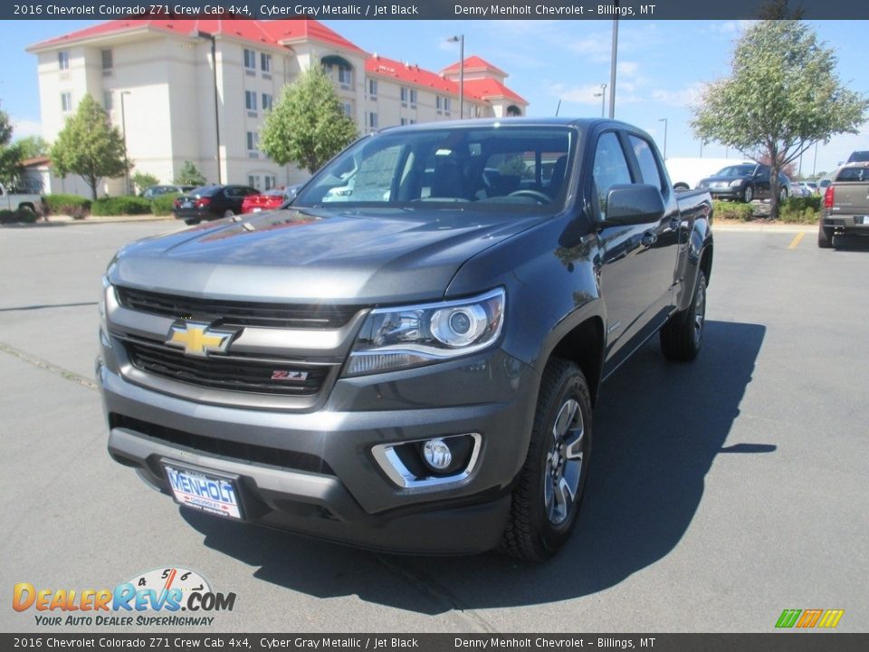 2016 Chevrolet Colorado Z71 Crew Cab 4x4 Cyber Gray Metallic / Jet Black Photo #3