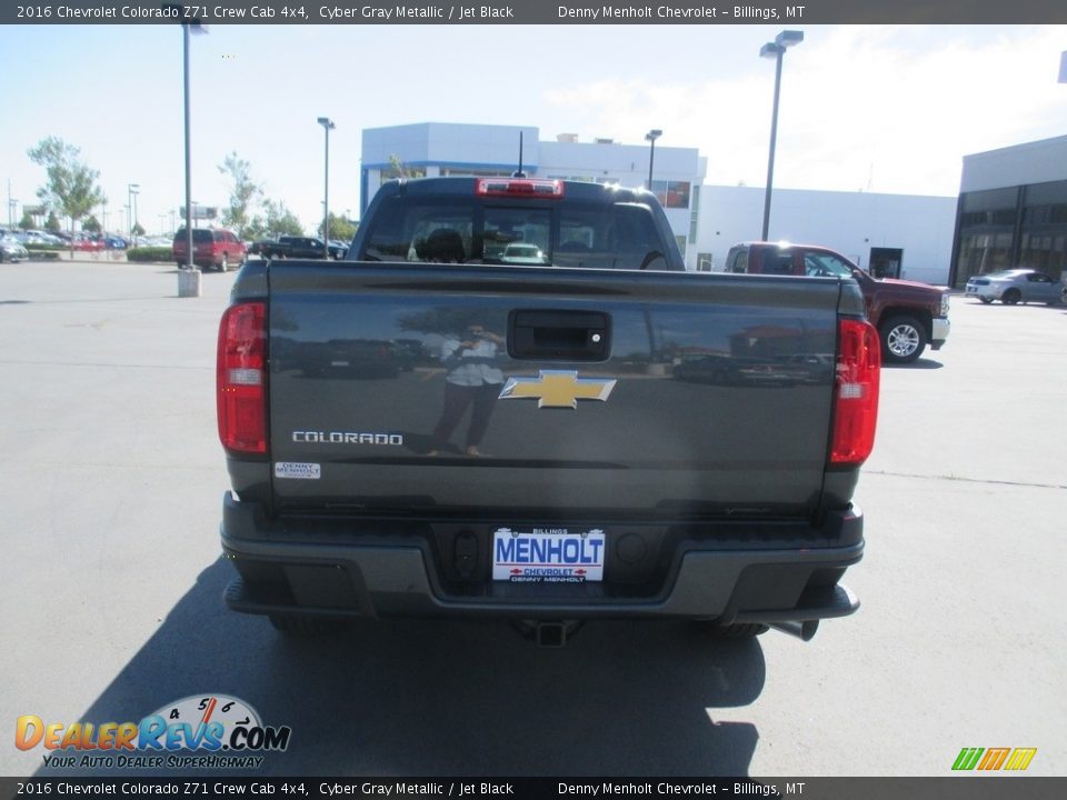 2016 Chevrolet Colorado Z71 Crew Cab 4x4 Cyber Gray Metallic / Jet Black Photo #6