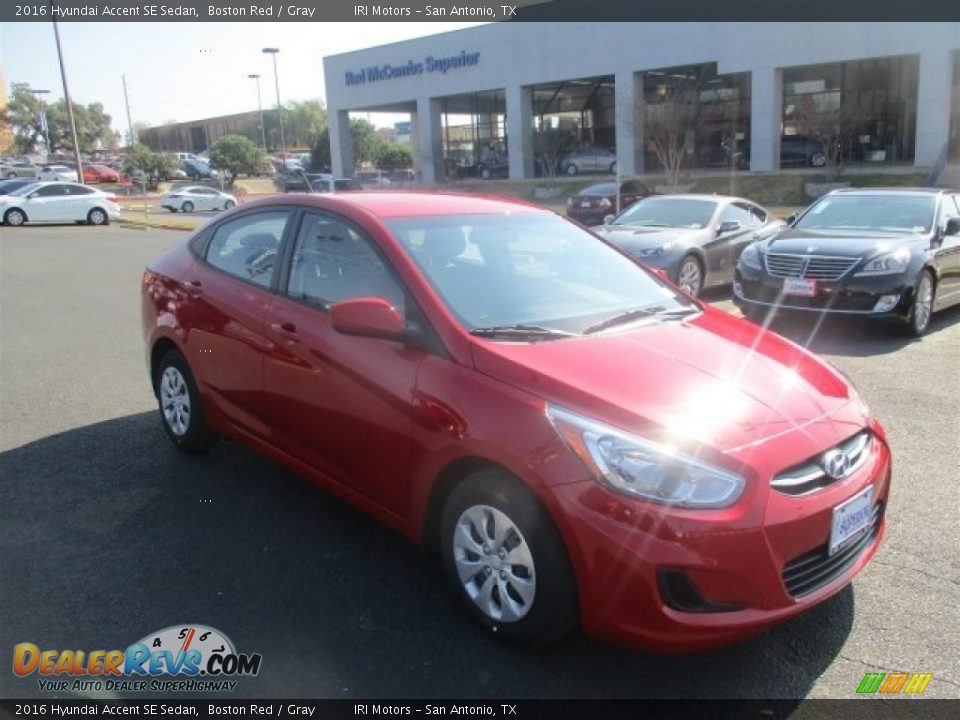 2016 Hyundai Accent SE Sedan Boston Red / Gray Photo #1