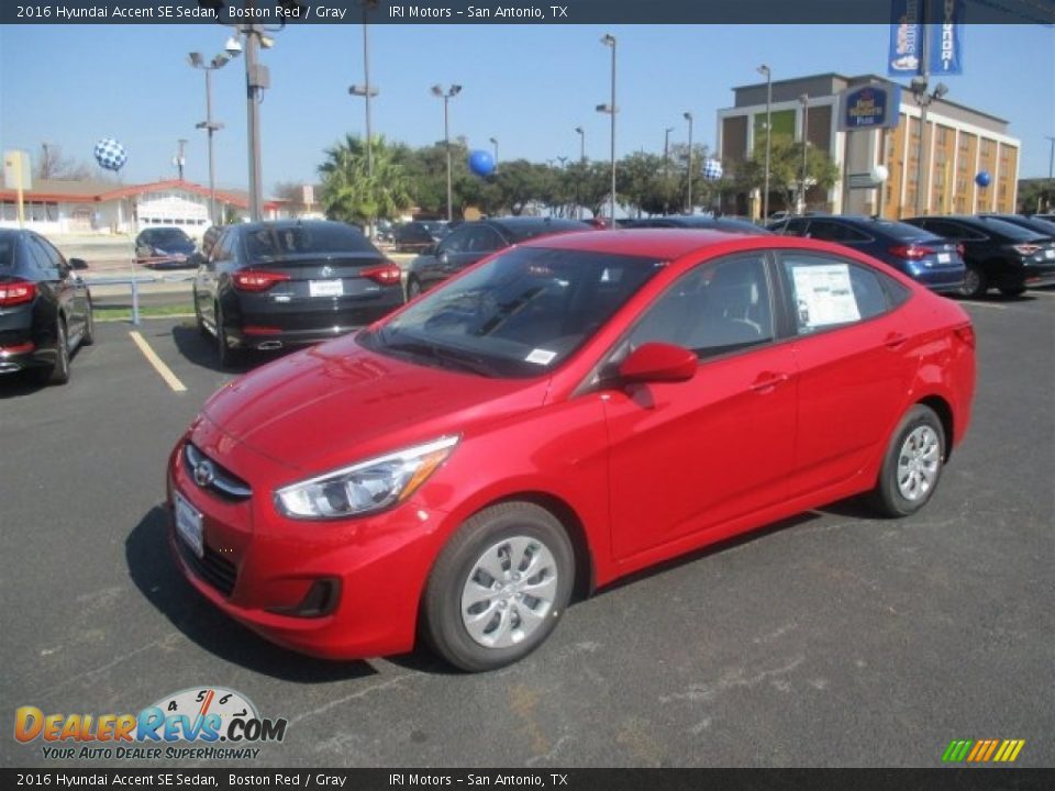2016 Hyundai Accent SE Sedan Boston Red / Gray Photo #3