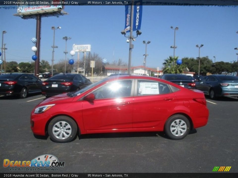 2016 Hyundai Accent SE Sedan Boston Red / Gray Photo #4