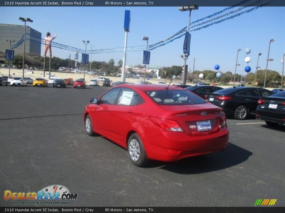 2016 Hyundai Accent SE Sedan Boston Red / Gray Photo #5