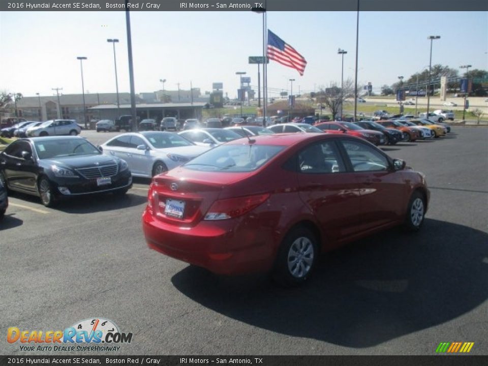 2016 Hyundai Accent SE Sedan Boston Red / Gray Photo #7