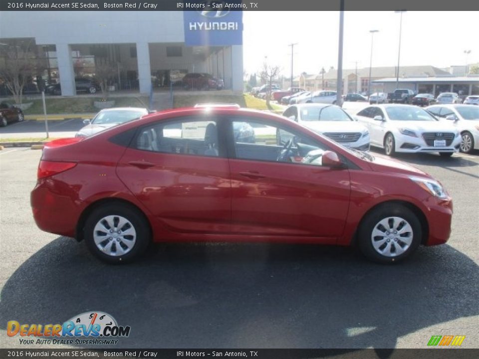 2016 Hyundai Accent SE Sedan Boston Red / Gray Photo #8