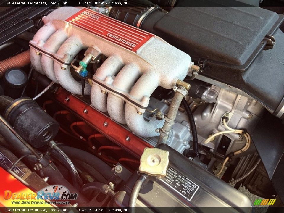 1989 Ferrari Testarossa  4.9 Liter DOHC 48V Flat 12 Cylinder Engine Photo #11