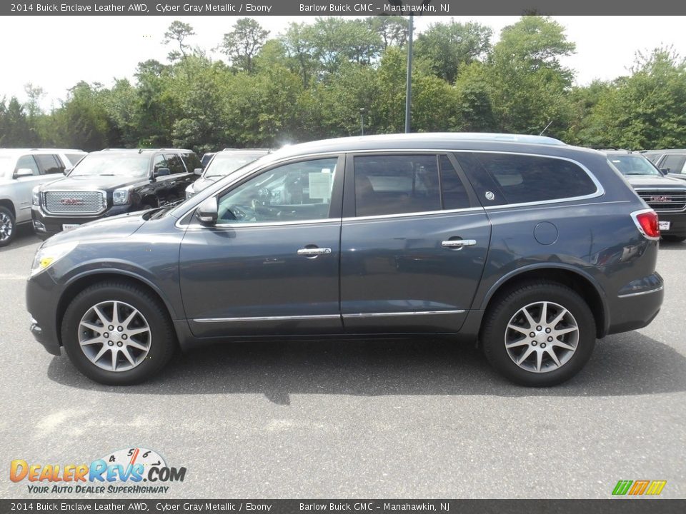 2014 Buick Enclave Leather AWD Cyber Gray Metallic / Ebony Photo #4