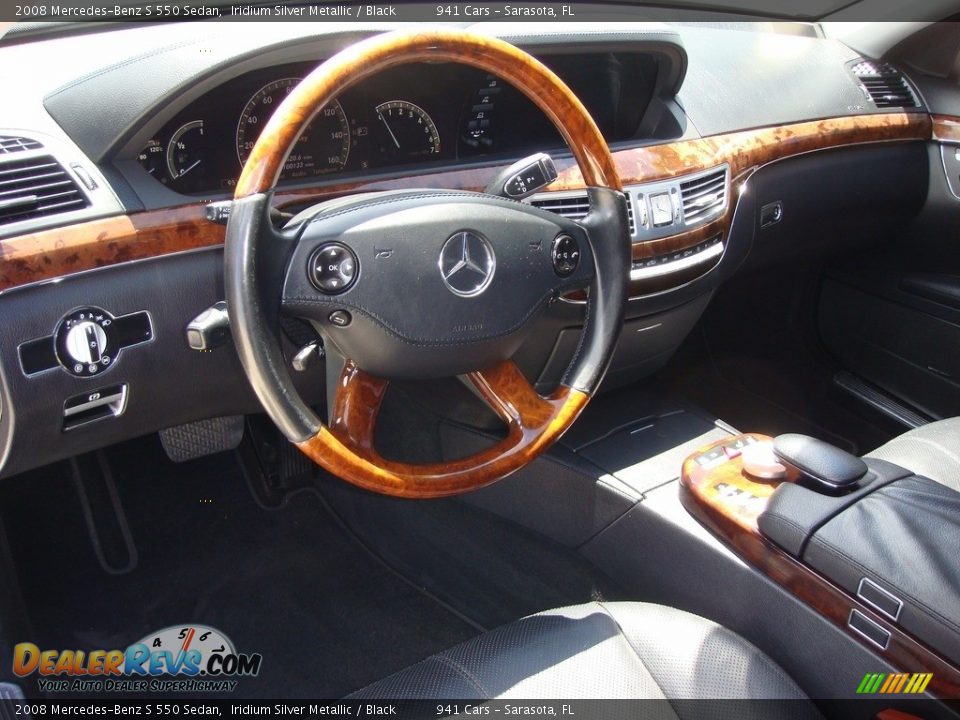 2008 Mercedes-Benz S 550 Sedan Iridium Silver Metallic / Black Photo #12