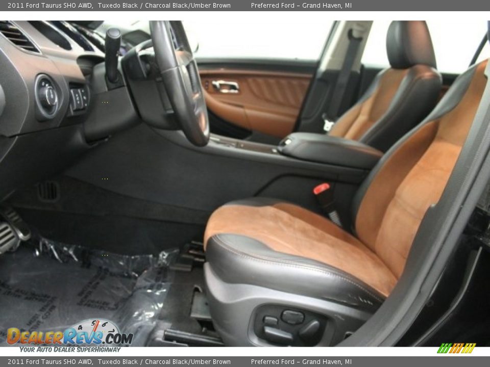 2011 Ford Taurus SHO AWD Tuxedo Black / Charcoal Black/Umber Brown Photo #5