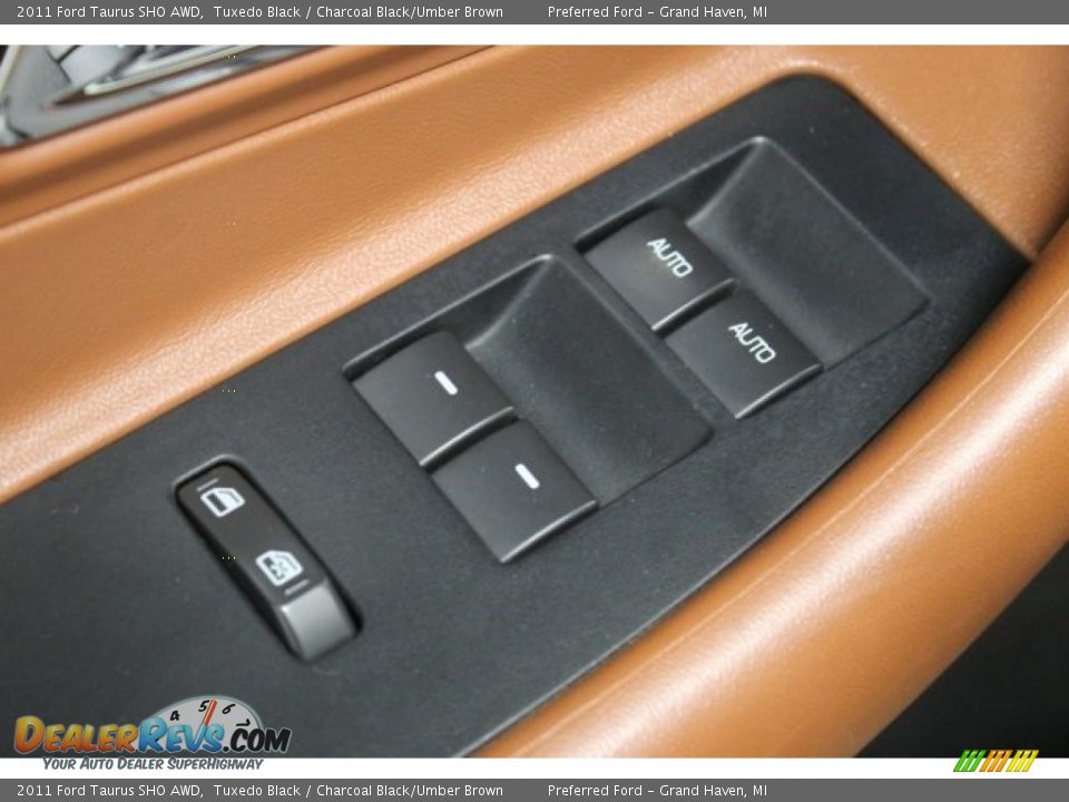 2011 Ford Taurus SHO AWD Tuxedo Black / Charcoal Black/Umber Brown Photo #7