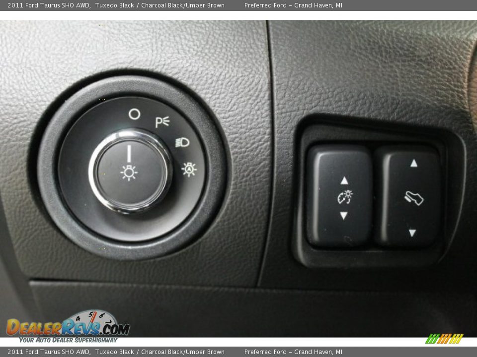 2011 Ford Taurus SHO AWD Tuxedo Black / Charcoal Black/Umber Brown Photo #8