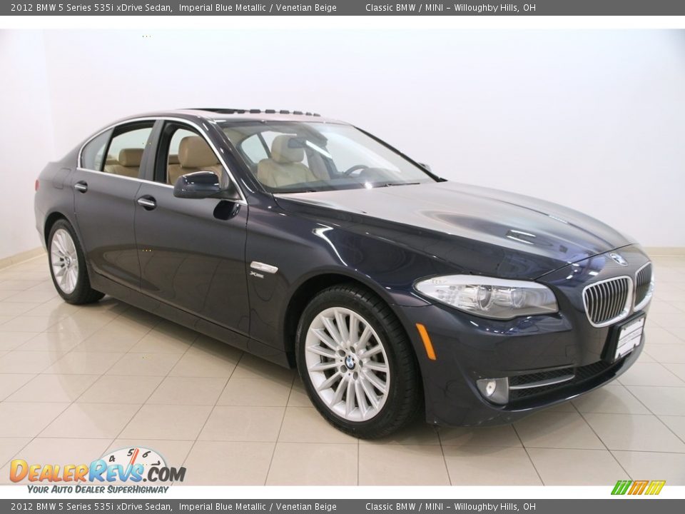 2012 BMW 5 Series 535i xDrive Sedan Imperial Blue Metallic / Venetian Beige Photo #1