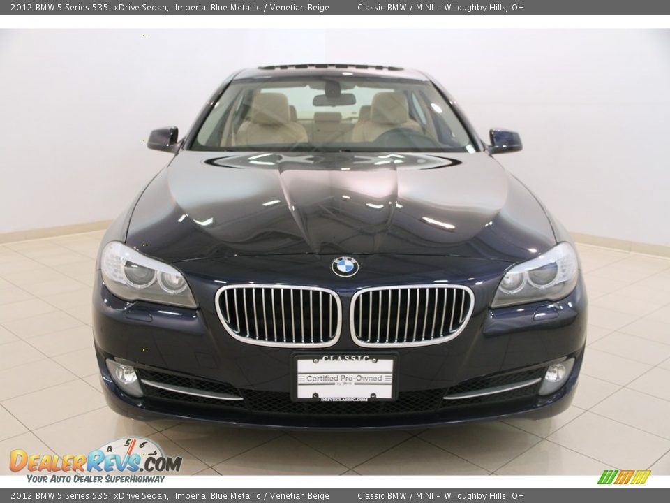 2012 BMW 5 Series 535i xDrive Sedan Imperial Blue Metallic / Venetian Beige Photo #2