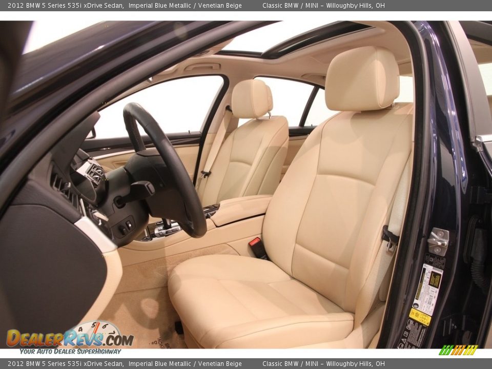 2012 BMW 5 Series 535i xDrive Sedan Imperial Blue Metallic / Venetian Beige Photo #5