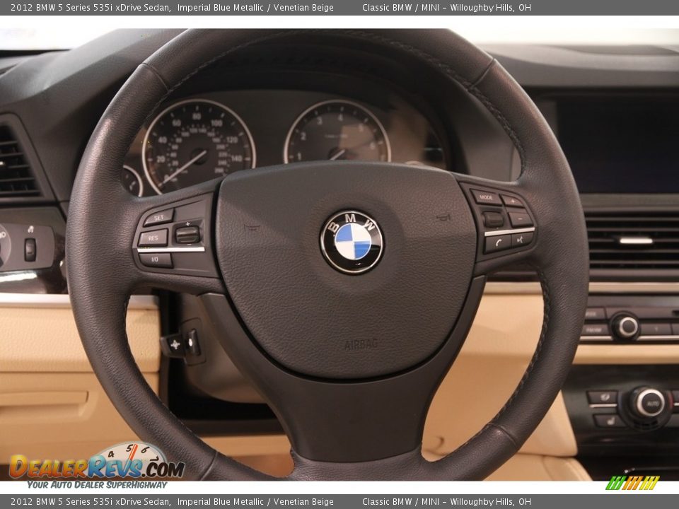 2012 BMW 5 Series 535i xDrive Sedan Imperial Blue Metallic / Venetian Beige Photo #6