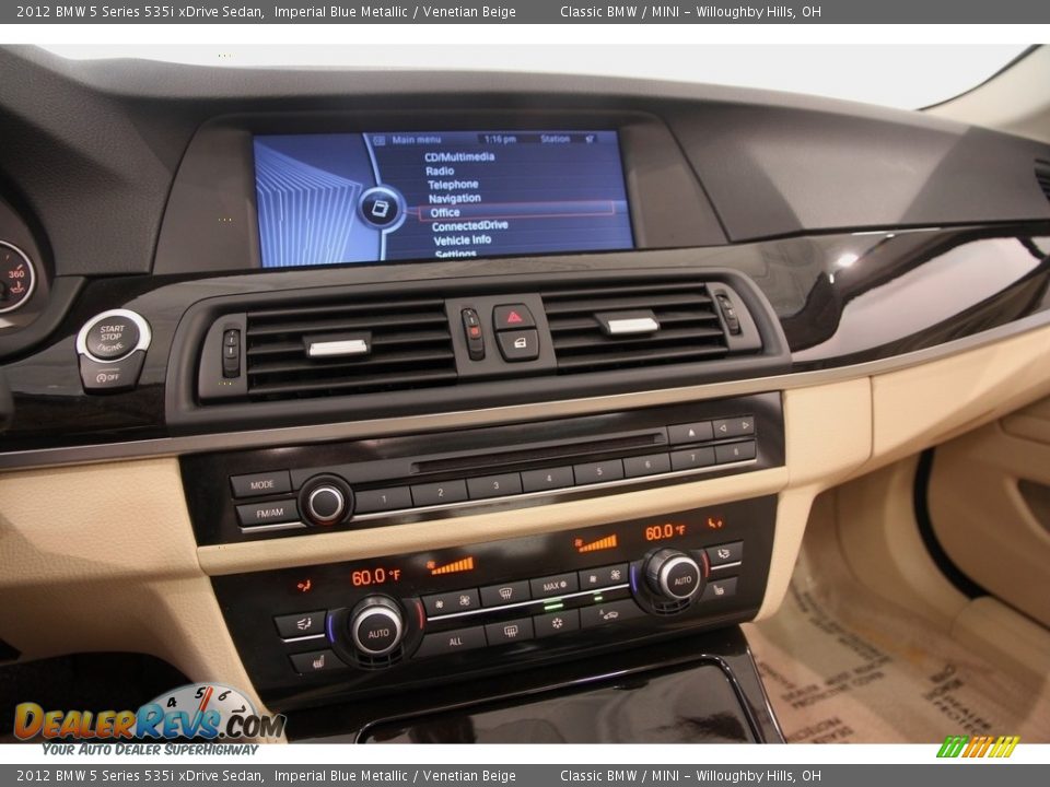 2012 BMW 5 Series 535i xDrive Sedan Imperial Blue Metallic / Venetian Beige Photo #8