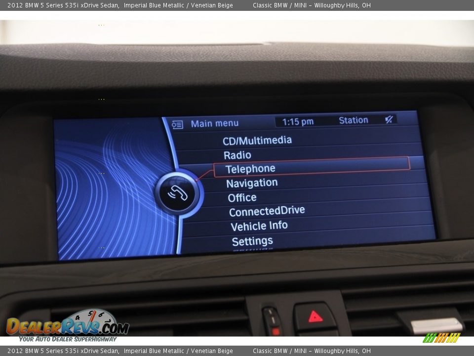 2012 BMW 5 Series 535i xDrive Sedan Imperial Blue Metallic / Venetian Beige Photo #9