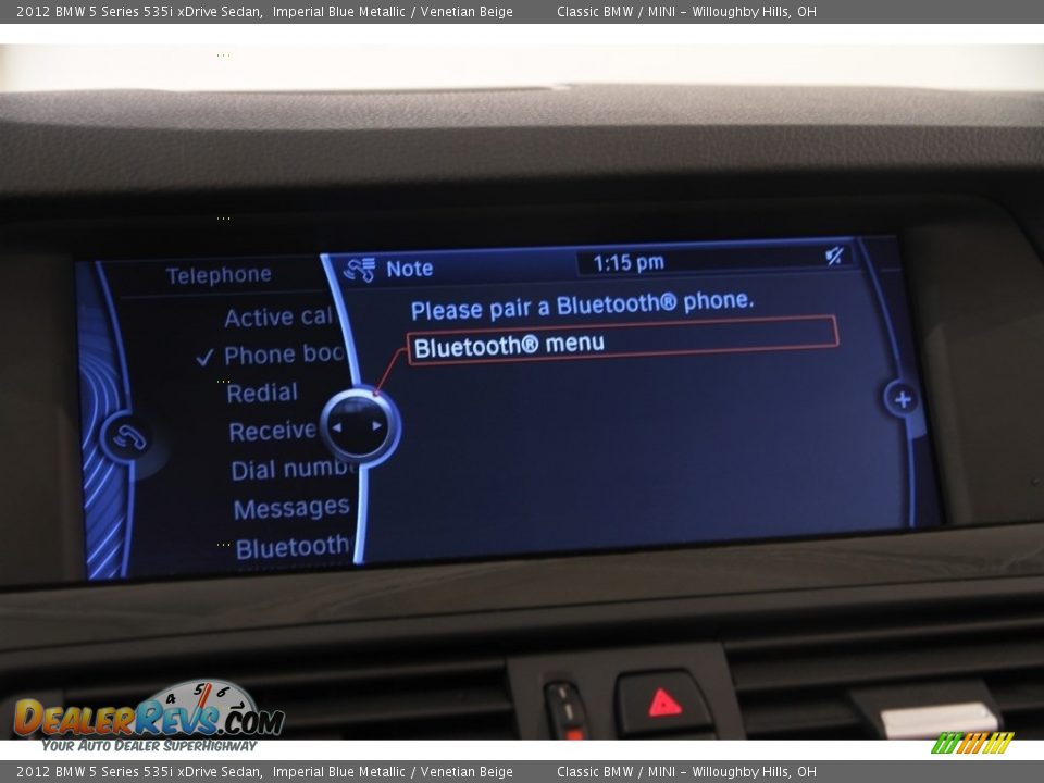 2012 BMW 5 Series 535i xDrive Sedan Imperial Blue Metallic / Venetian Beige Photo #10