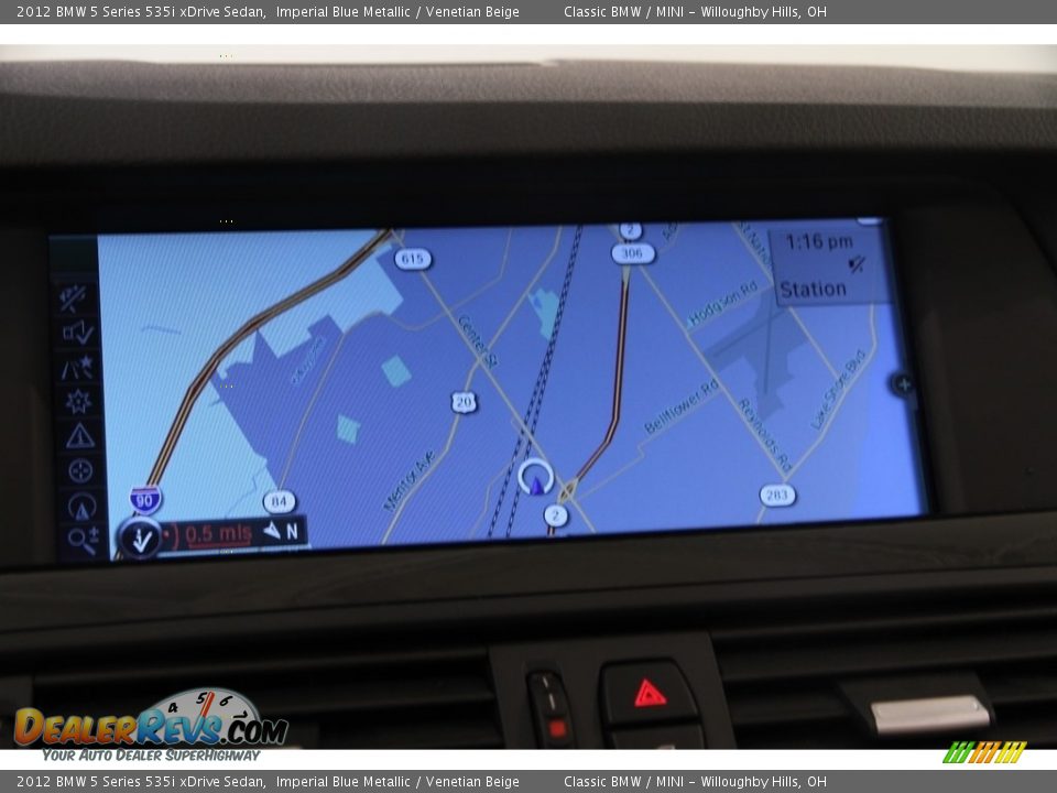 2012 BMW 5 Series 535i xDrive Sedan Imperial Blue Metallic / Venetian Beige Photo #11