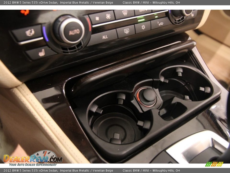 2012 BMW 5 Series 535i xDrive Sedan Imperial Blue Metallic / Venetian Beige Photo #14