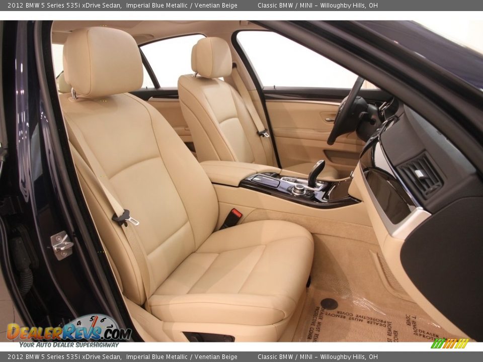 2012 BMW 5 Series 535i xDrive Sedan Imperial Blue Metallic / Venetian Beige Photo #15