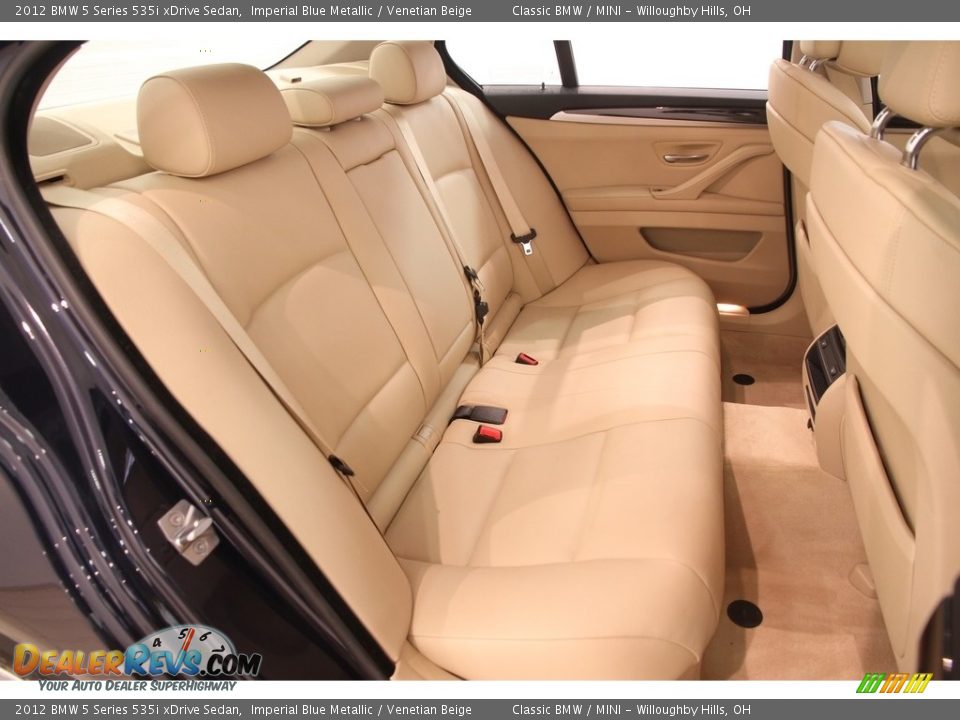 2012 BMW 5 Series 535i xDrive Sedan Imperial Blue Metallic / Venetian Beige Photo #16