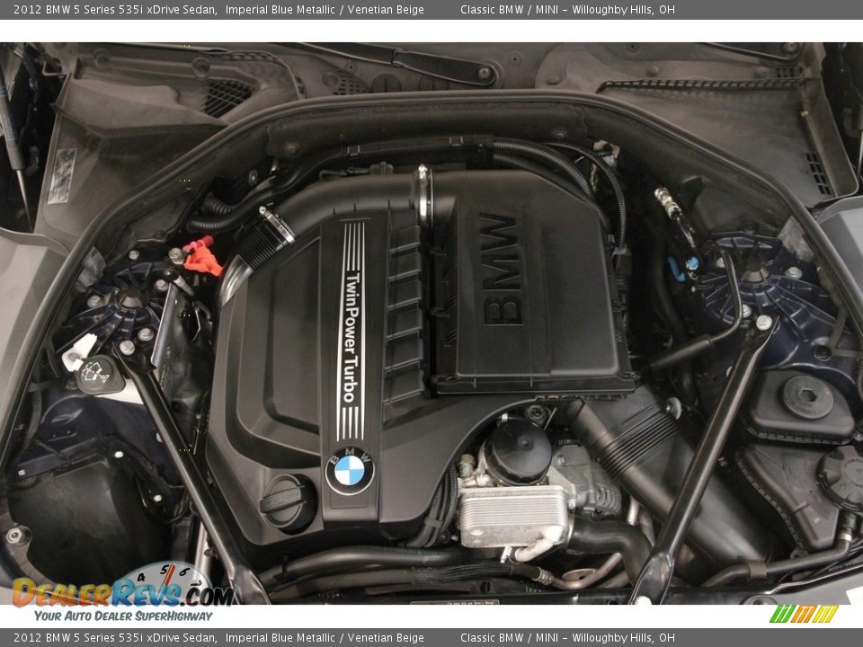 2012 BMW 5 Series 535i xDrive Sedan Imperial Blue Metallic / Venetian Beige Photo #19