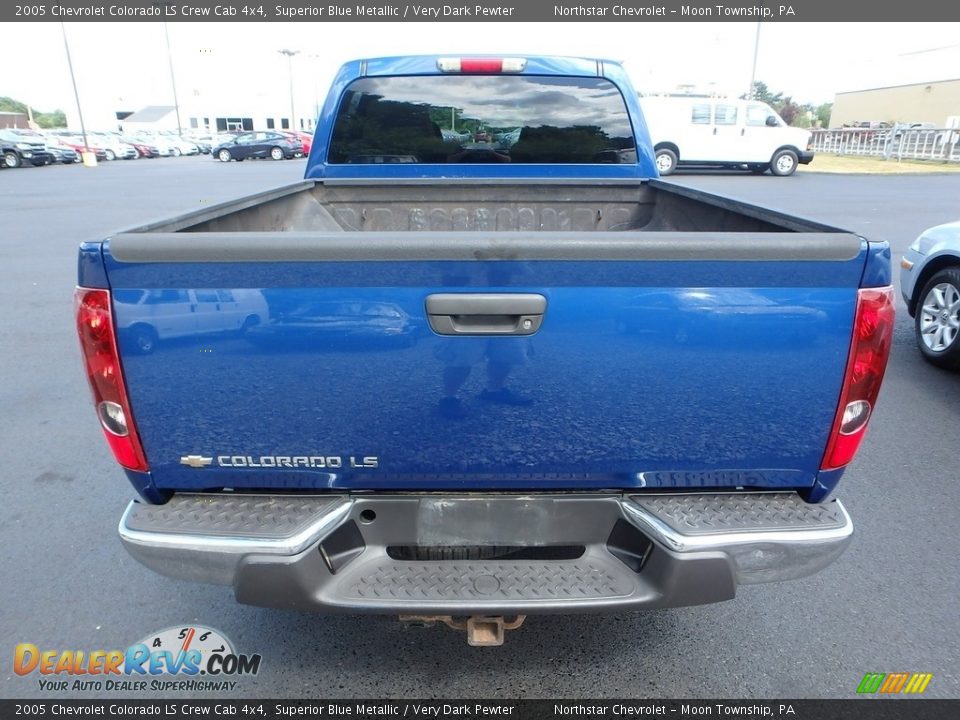 2005 Chevrolet Colorado LS Crew Cab 4x4 Superior Blue Metallic / Very Dark Pewter Photo #3