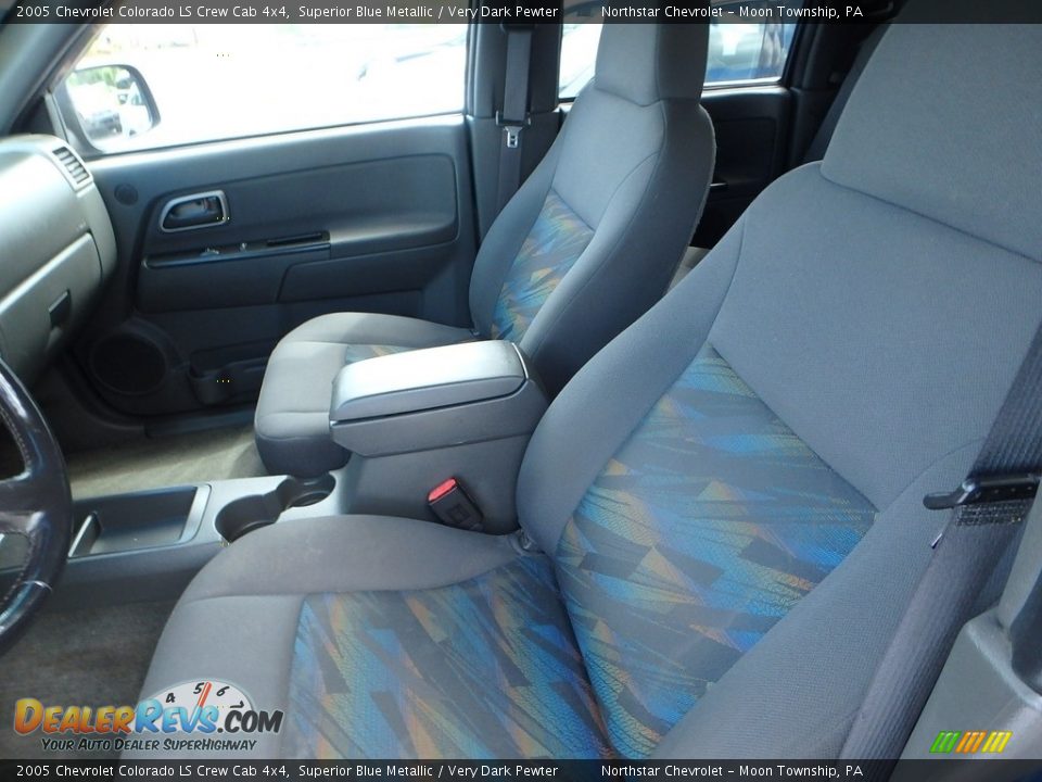 2005 Chevrolet Colorado LS Crew Cab 4x4 Superior Blue Metallic / Very Dark Pewter Photo #8