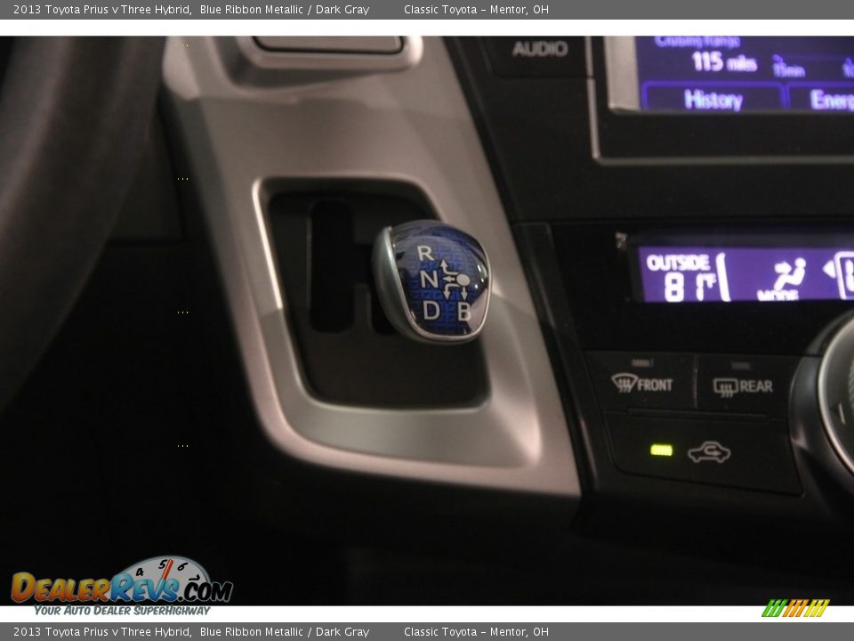 2013 Toyota Prius v Three Hybrid Blue Ribbon Metallic / Dark Gray Photo #12