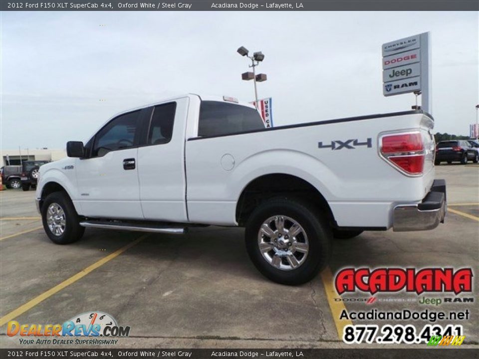 2012 Ford F150 XLT SuperCab 4x4 Oxford White / Steel Gray Photo #4