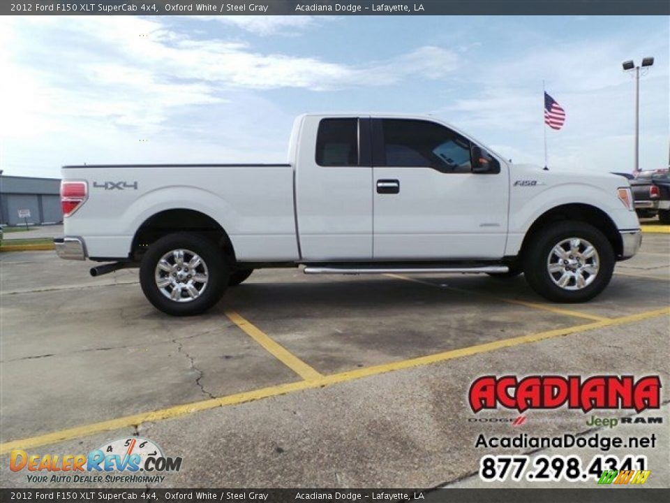 2012 Ford F150 XLT SuperCab 4x4 Oxford White / Steel Gray Photo #9