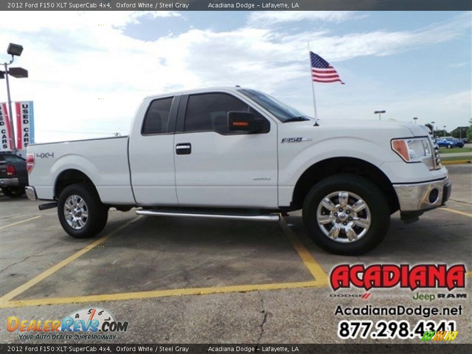 2012 Ford F150 XLT SuperCab 4x4 Oxford White / Steel Gray Photo #10