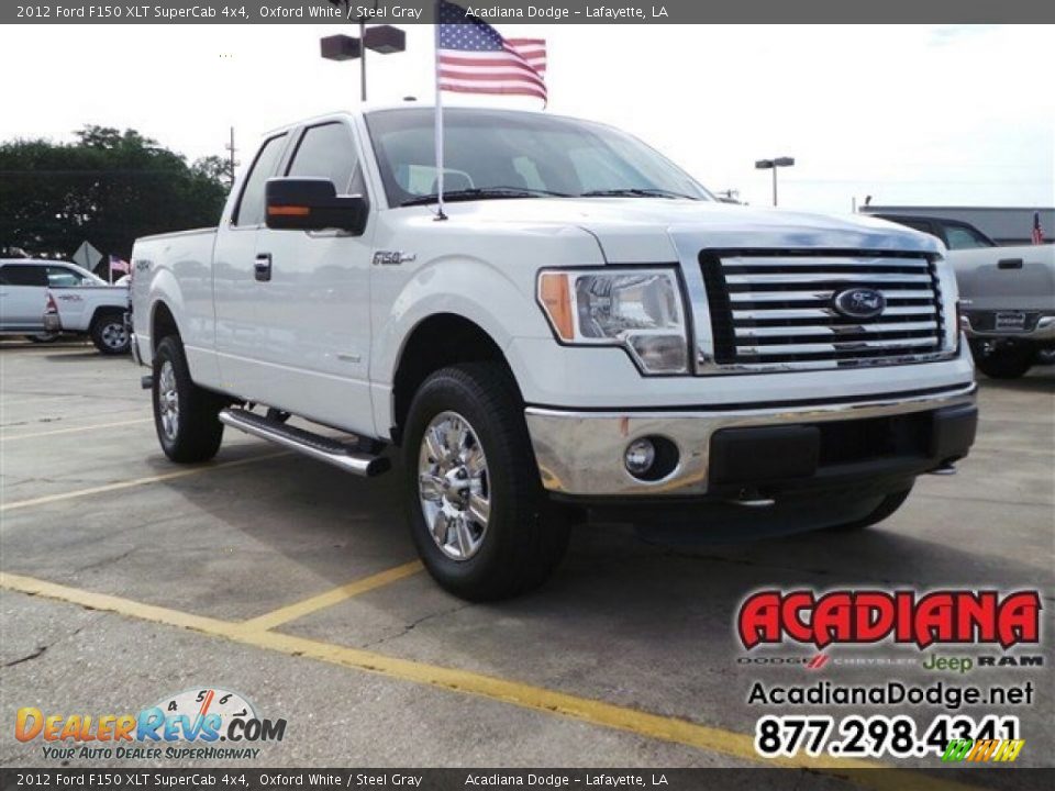 2012 Ford F150 XLT SuperCab 4x4 Oxford White / Steel Gray Photo #11