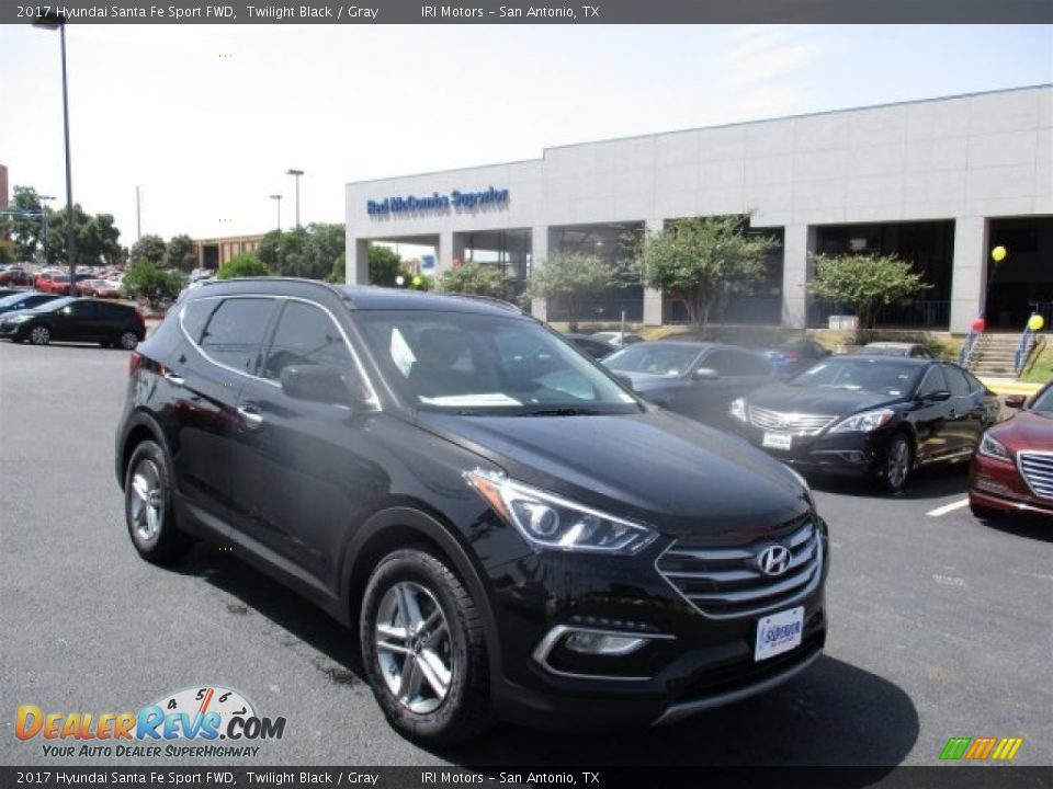2017 Hyundai Santa Fe Sport FWD Twilight Black / Gray Photo #1
