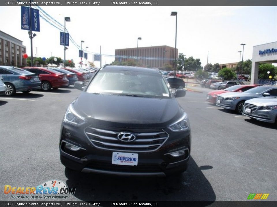 2017 Hyundai Santa Fe Sport FWD Twilight Black / Gray Photo #2