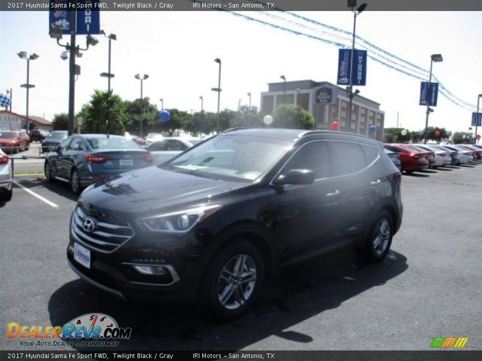 2017 Hyundai Santa Fe Sport FWD Twilight Black / Gray Photo #3