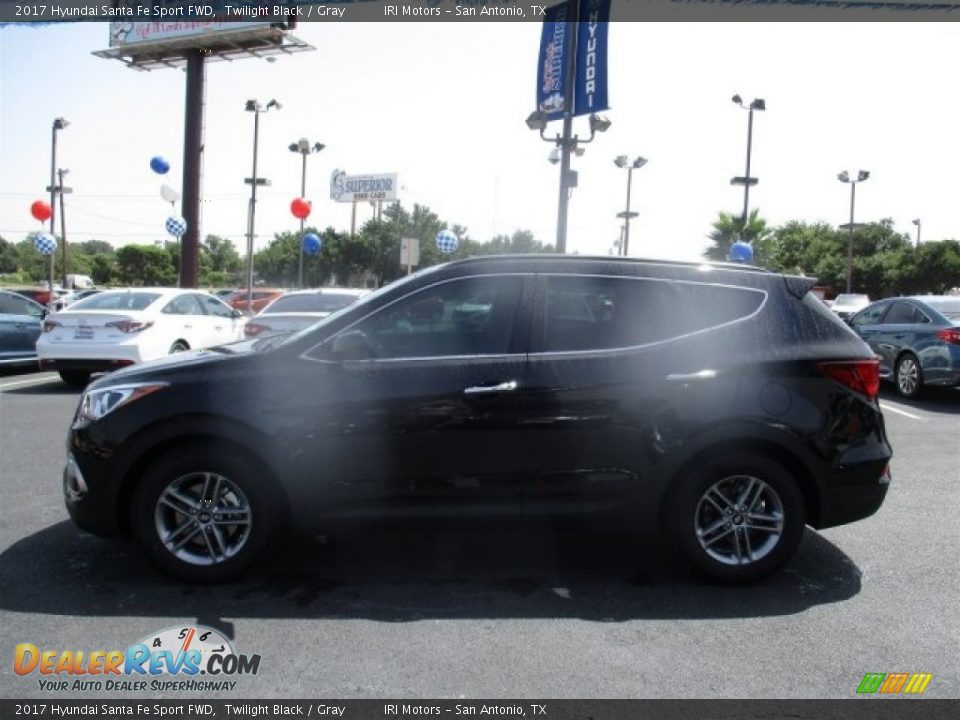 2017 Hyundai Santa Fe Sport FWD Twilight Black / Gray Photo #4