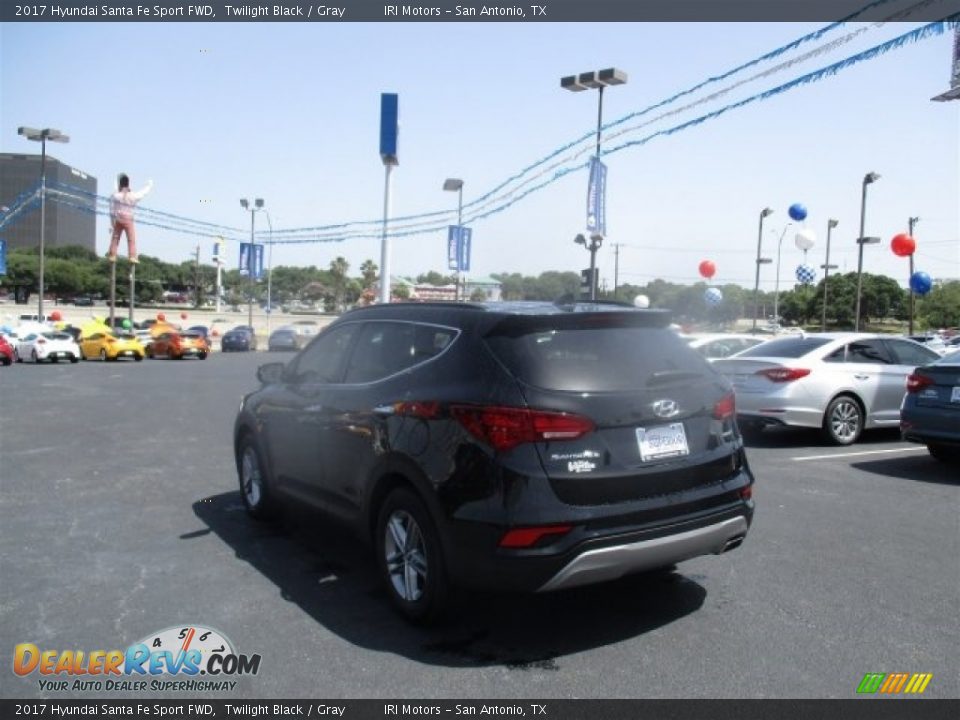 2017 Hyundai Santa Fe Sport FWD Twilight Black / Gray Photo #5