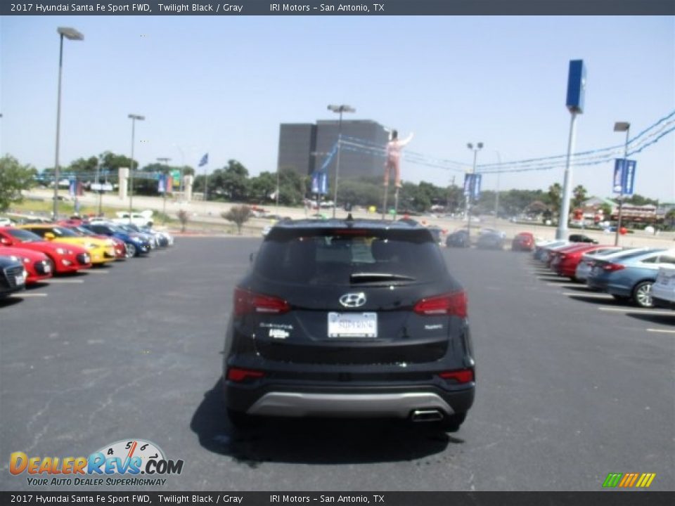 2017 Hyundai Santa Fe Sport FWD Twilight Black / Gray Photo #6