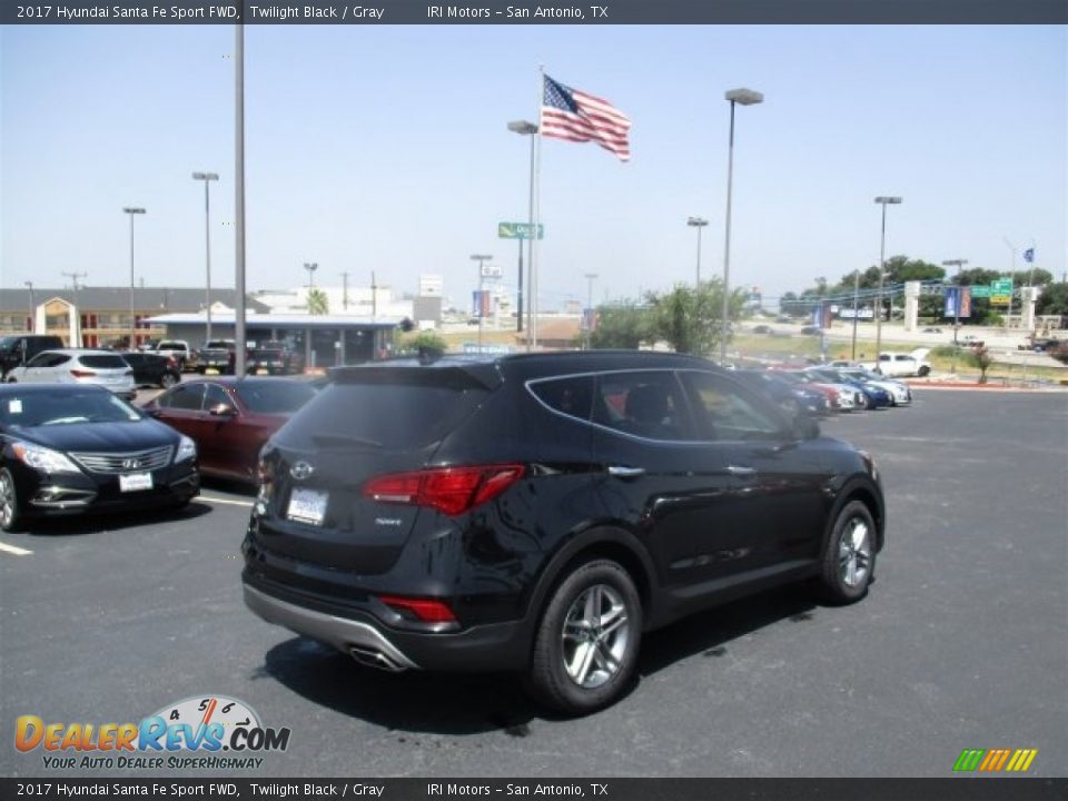 2017 Hyundai Santa Fe Sport FWD Twilight Black / Gray Photo #7
