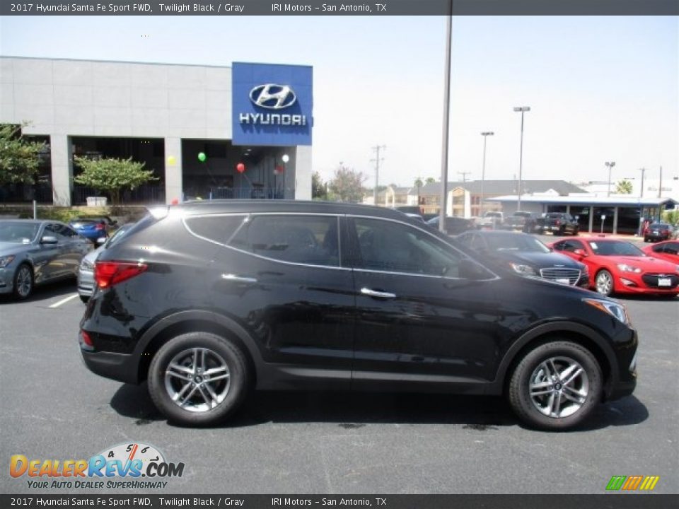 2017 Hyundai Santa Fe Sport FWD Twilight Black / Gray Photo #8