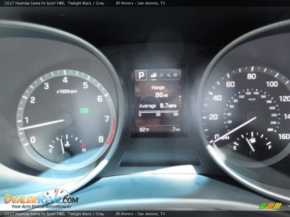 2017 Hyundai Santa Fe Sport FWD Twilight Black / Gray Photo #17