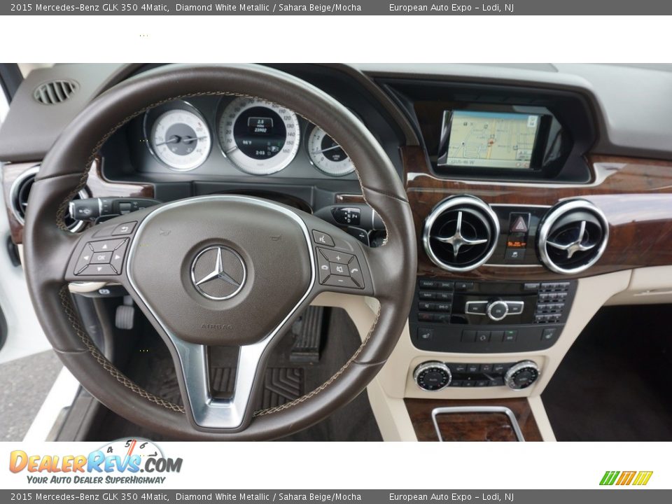 2015 Mercedes-Benz GLK 350 4Matic Diamond White Metallic / Sahara Beige/Mocha Photo #16