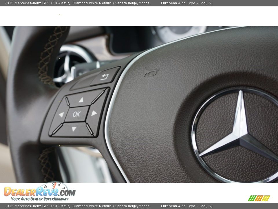 2015 Mercedes-Benz GLK 350 4Matic Diamond White Metallic / Sahara Beige/Mocha Photo #17