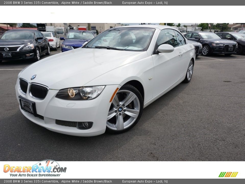 2008 BMW 3 Series 335i Convertible Alpine White / Saddle Brown/Black Photo #1